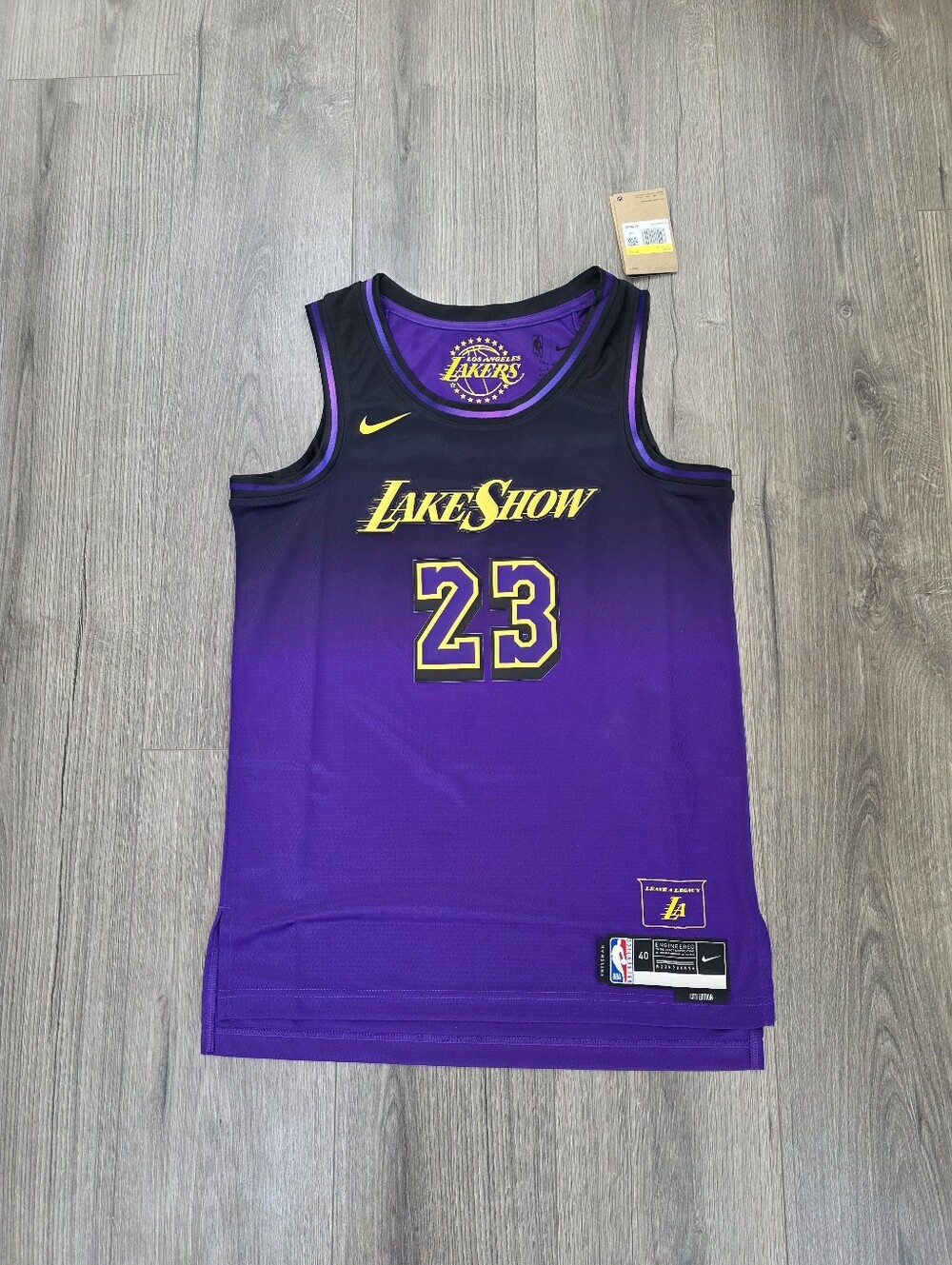 Nike Los Angeles Lakers Lebron James City Edition Jersey Mens Size 40 Small